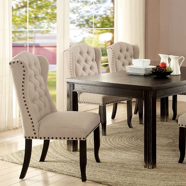 Sania 6 Pc Dining Table Set with Bench Rustic - Visions in Furniture (La Mirada, CA)