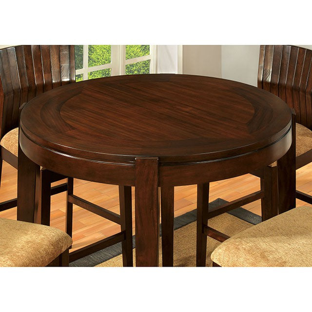 Ottawa Round Dining Table Brown - Visions in Furniture (La Mirada, CA)