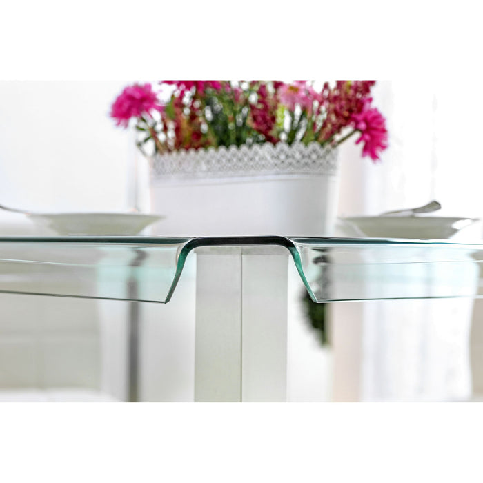 Richfield 5 Pc Counter Ht Table Set Silver - Visions in Furniture (La Mirada, CA)