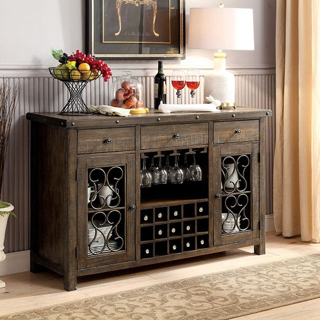 PAULINA Rustic Walnut Dining Table - Visions in Furniture (La Mirada, CA)