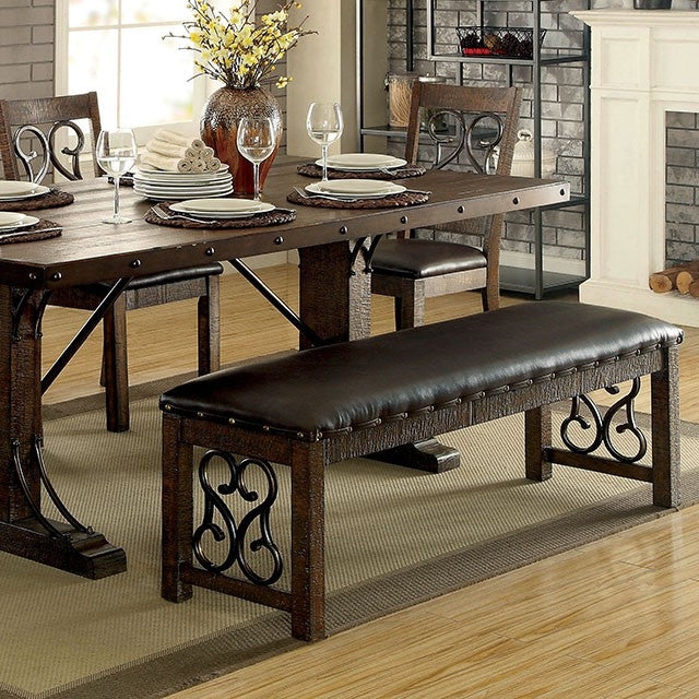 PAULINA Rustic Walnut Dining Table - Visions in Furniture (La Mirada, CA)