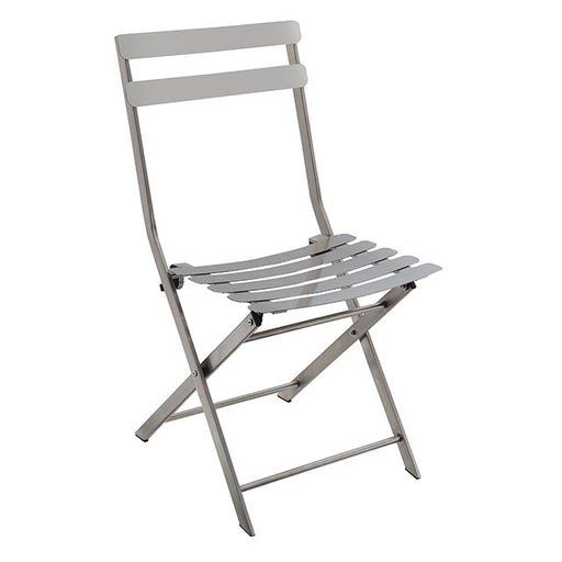Lilah Stainless Folding Chair (2/Ctn) - Visions in Furniture (La Mirada, CA)