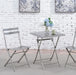 Lilah Stainless Folding Table - Visions in Furniture (La Mirada, CA)