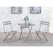 Lilah Stainless Folding Table - Visions in Furniture (La Mirada, CA)