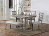 Laquila Dining Table Set Bench - Visions in Furniture (La Mirada, CA)