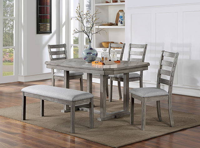 Laquila Dining Table Set Bench - Visions in Furniture (La Mirada, CA)