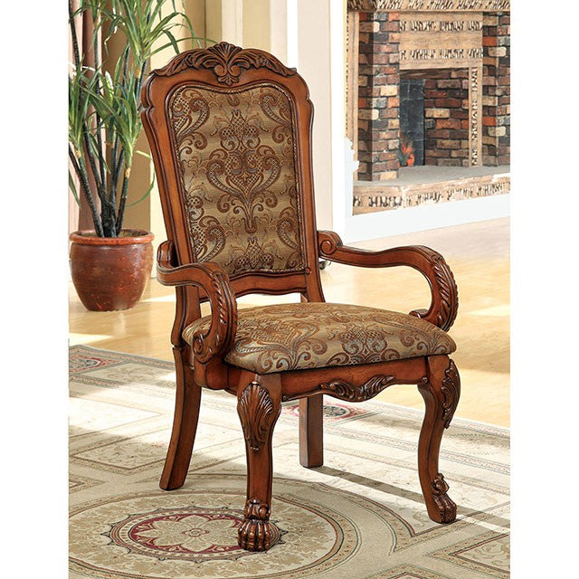 Medieve Antique Oak Arm Chair (2/CTN) - Visions in Furniture (La Mirada, CA)