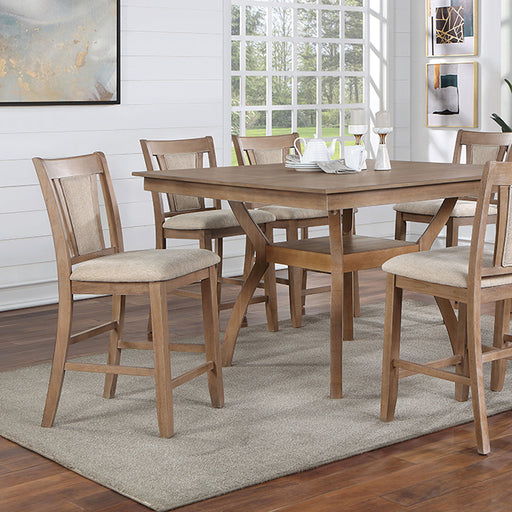 Upminster 7 Pc Counter Ht Table Set - Visions in Furniture (La Mirada, CA)