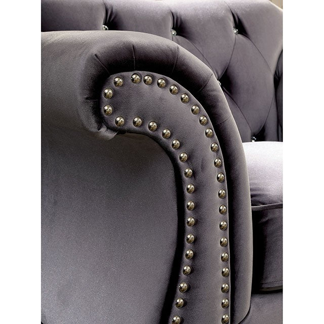 Jolanda Chair Blue & Grey - Visions in Furniture (La Mirada, CA)