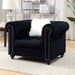Giacomo Chair Black & Blue - Visions in Furniture (La Mirada, CA)