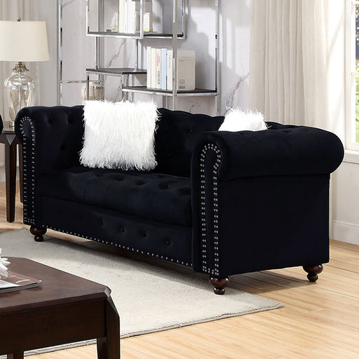 Giacomo Loveseat Black - Visions in Furniture (La Mirada, CA)