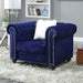 Giacomo Chair Black & Blue - Visions in Furniture (La Mirada, CA)