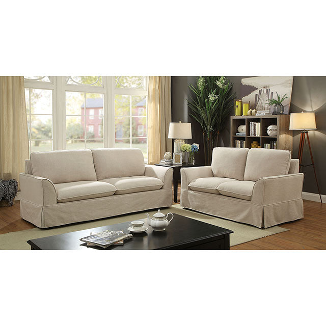 Maxine Love Seat Beige - Visions in Furniture (La Mirada, CA)