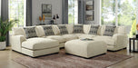 Kaylee U-Sectional w/ Left Chaise + Ottoman Beige - Visions in Furniture (La Mirada, CA)