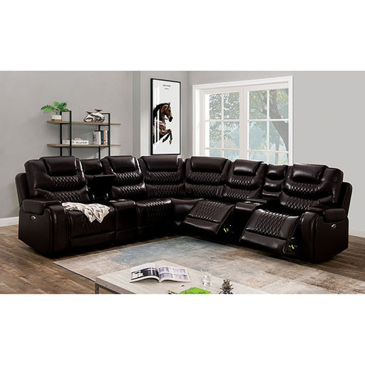 Mariah Power Sectional Brown - Visions in Furniture (La Mirada, CA)