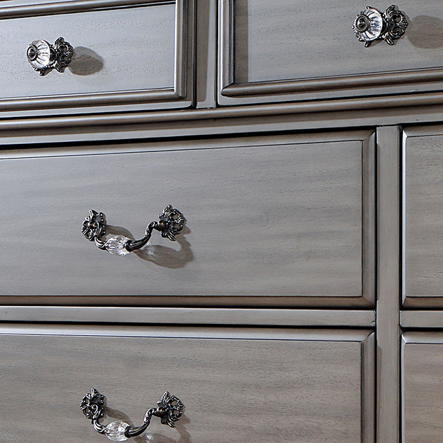 Syracuse Bed Cherry & Grey - Visions in Furniture (La Mirada, CA)