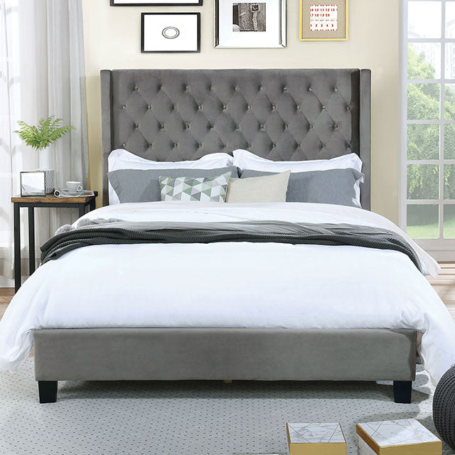 Ryleigh Bed Black, Grey, & Navy - Visions in Furniture (La Mirada, CA)