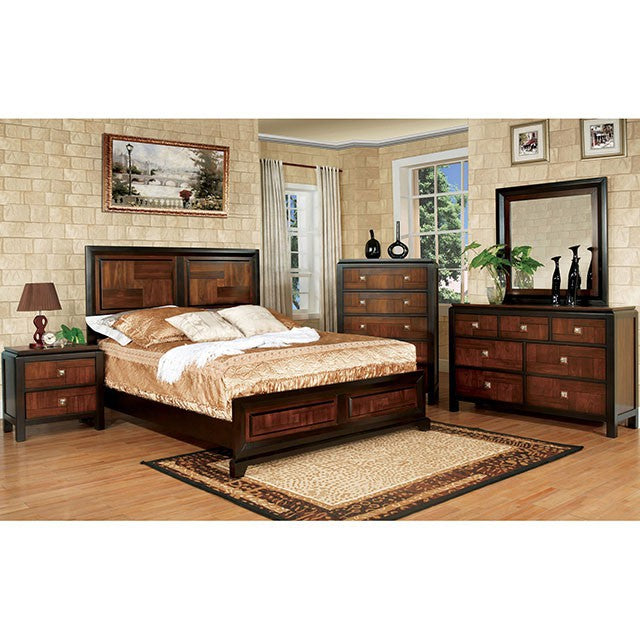 Patra Acacia/Walnut Queen Bed - Visions in Furniture (La Mirada, CA)