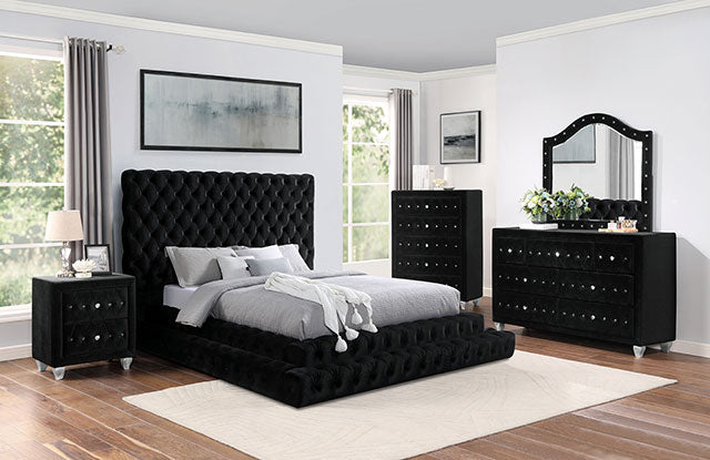 Stefania Bed Grey & Queen - Visions in Furniture (La Mirada, CA)