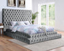 Stefania Bed Grey & Queen - Visions in Furniture (La Mirada, CA)