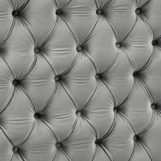 Stefania Bed Grey & Queen - Visions in Furniture (La Mirada, CA)