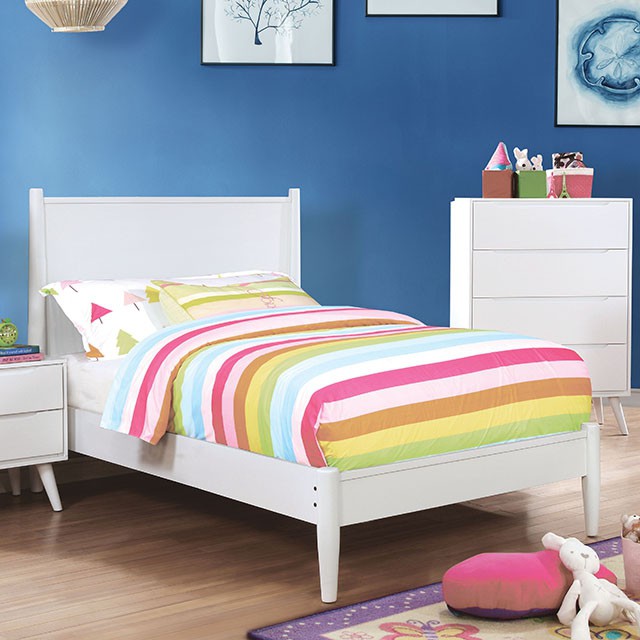 Lennart Bed Oak, Black, Gray, & White - Visions in Furniture (La Mirada, CA)