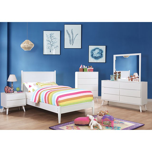 Lennart Bed Oak, Black, Gray, & White - Visions in Furniture (La Mirada, CA)