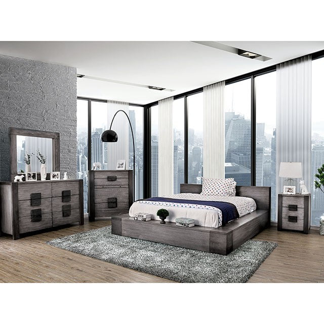Janeiro Bed Brown & Grey - Visions in Furniture (La Mirada, CA)