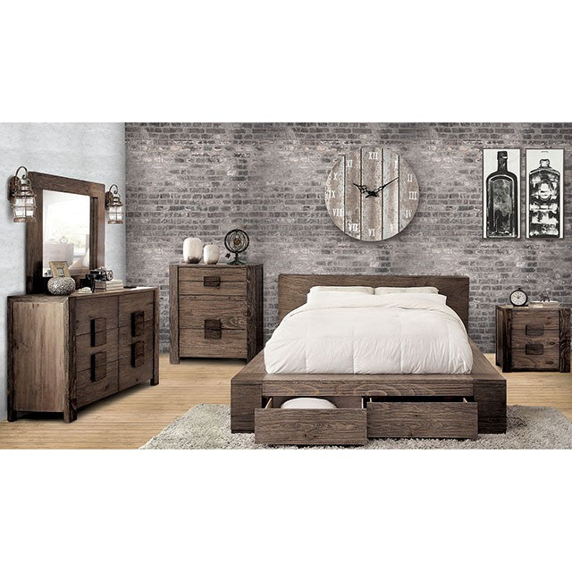 Janeiro Bed Brown & Grey - Visions in Furniture (La Mirada, CA)