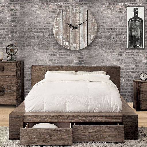 Janeiro Bed Brown & Grey - Visions in Furniture (La Mirada, CA)