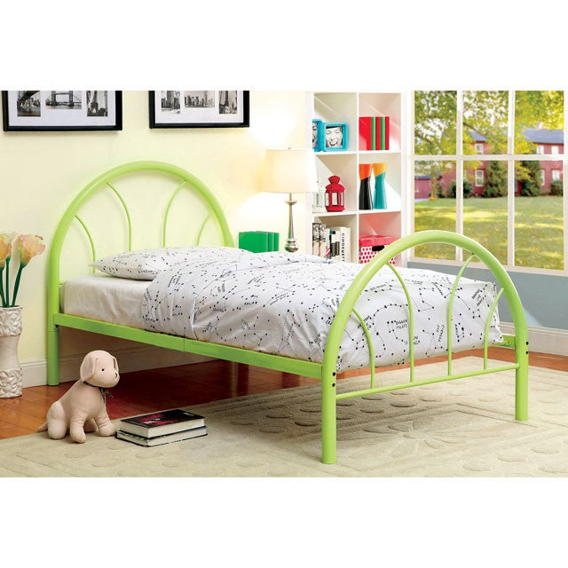 Rainbow Full Bed Black, White, Silver, Black, & Green - Visions in Furniture (La Mirada, CA)