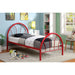 Rainbow Full Bed Black, White, Silver, Black, & Green - Visions in Furniture (La Mirada, CA)