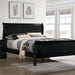Louis Philippe E.King Bed Black, Cherry, & Gray - Visions in Furniture (La Mirada, CA)