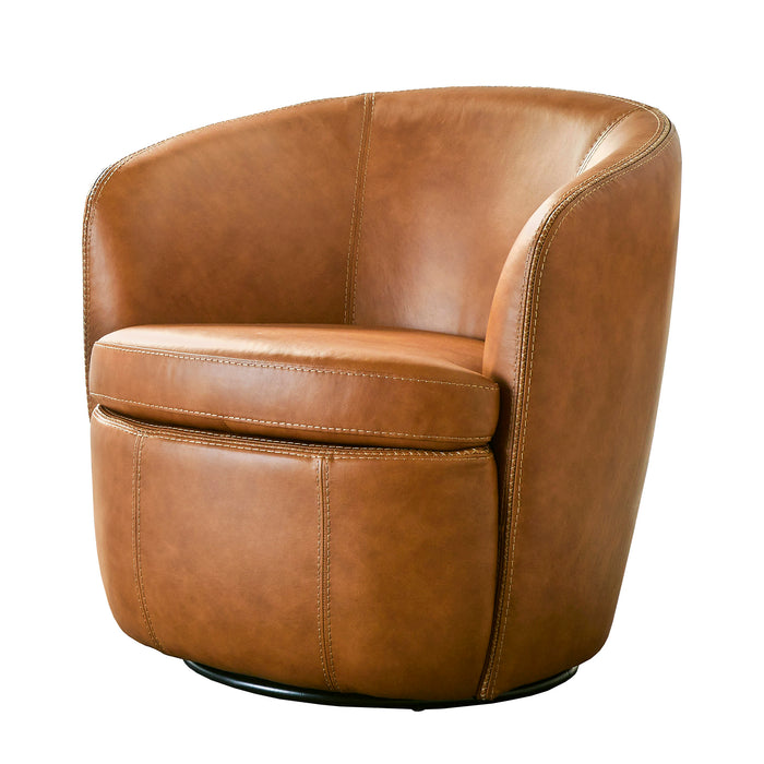 Parker Living Barolo 100% Italian Leather Swivel Club Chair