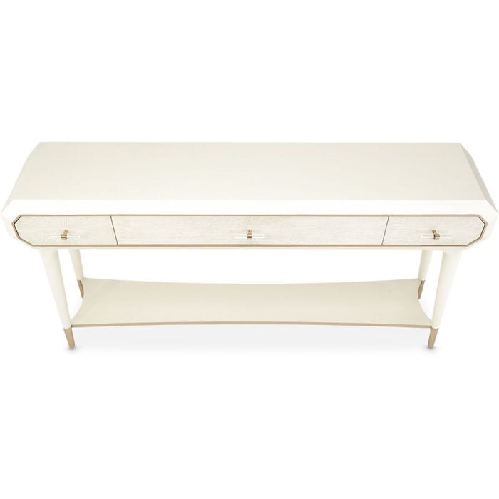 AICO La Rachelle Console Table in Medium Champagne - Visions in Furniture (La Mirada, CA)