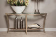 AICO Malibu Crest Console Table w/Glass in Chardonnay - Visions in Furniture (La Mirada, CA)