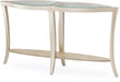 AICO Malibu Crest Console Table w/Glass in Chardonnay - Visions in Furniture (La Mirada, CA)
