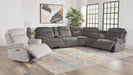 Parker Living Alpine - Airy Midnight 6 Piece Zero Gravity Power Reclining Sectional with Power Adjustable Headrests