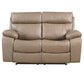 Parker Living Theon - Stokes Toffee Manual Reclining Sofa and Loveseat