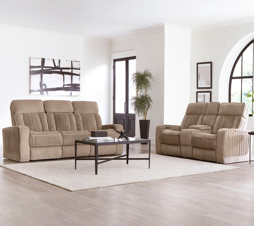 Parker Living Equinox - Mushroom Power Reclining Sofa and Loveseat