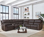 Parker Living Easton - Steamboat Brown 6 Piece Zero Gravity Power Reclining Sectional with Power Adjustable Headrests