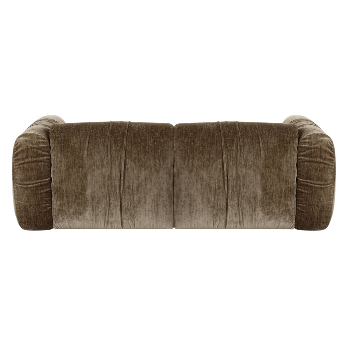Siegal - Modern Olive Green Fabric Loveseat Sofa