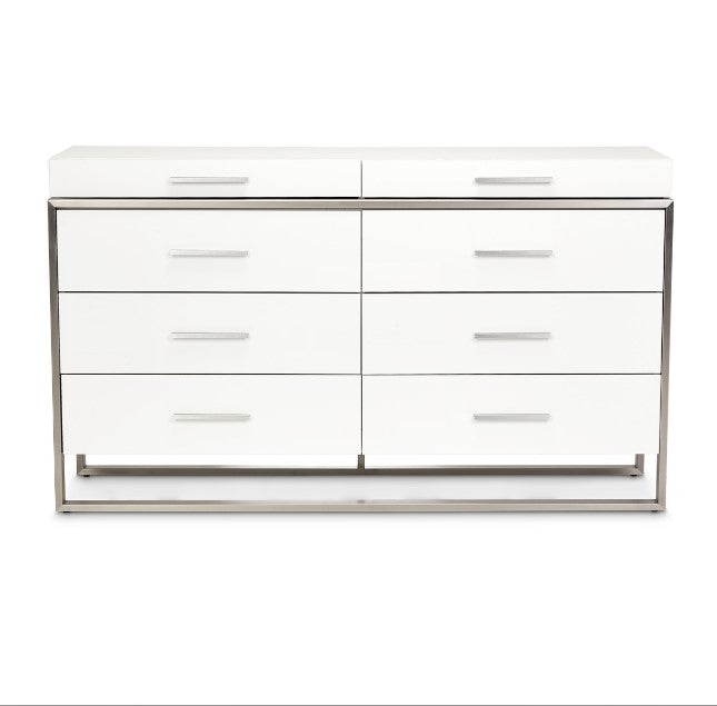 AICO Marquee Dresser in Cloud White - Visions in Furniture (La Mirada, CA)