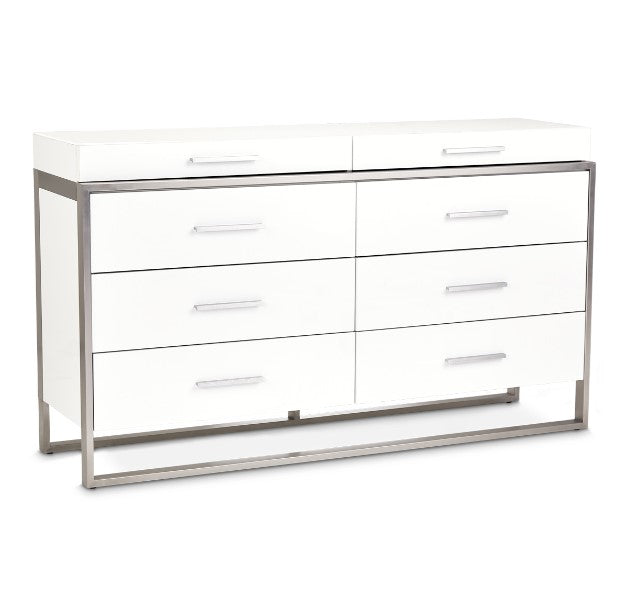 AICO Marquee Dresser in Cloud White - Visions in Furniture (La Mirada, CA)