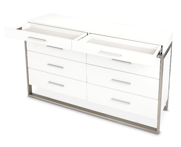 AICO Marquee Dresser in Cloud White - Visions in Furniture (La Mirada, CA)