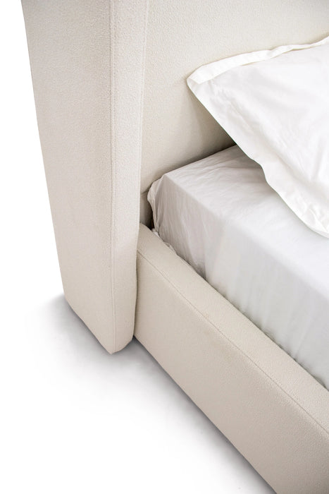 Byrne - Modern Off White Fabric Bed