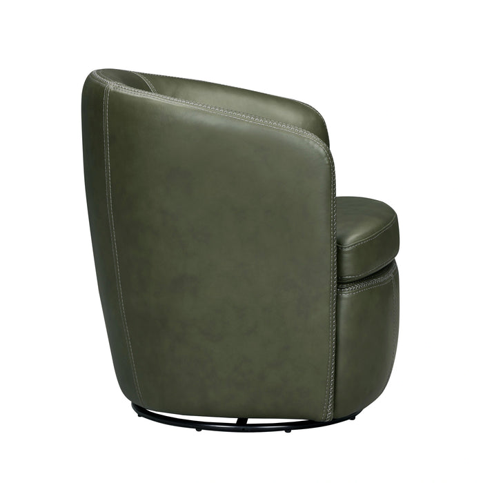 Parker Living Barolo 100% Italian Leather Swivel Club Chair Two Pack