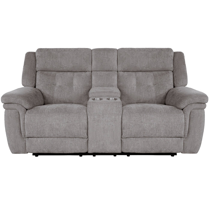 Parker Living Richland - Bristol Grey Power Reclining Console Loveseat