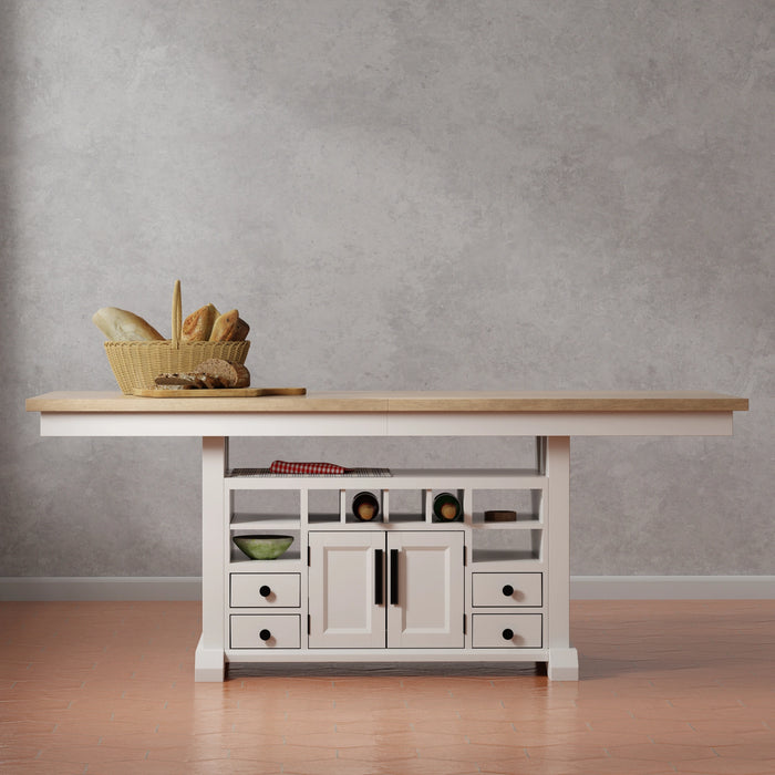 Parker House Americana Modern Dining 72 inch Island Counter Height Extendable Dining Table
