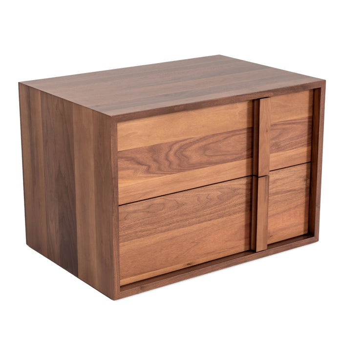 Lambert + Berlin - Modern Beige Fabric + Walnut 4-Piece Bedroom Set
